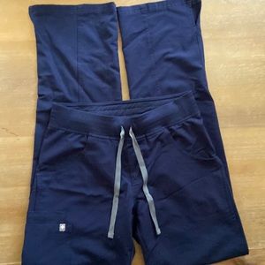 Navy blue figs scrub pants